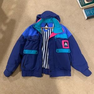 Vintage Color Block Ski Jacket